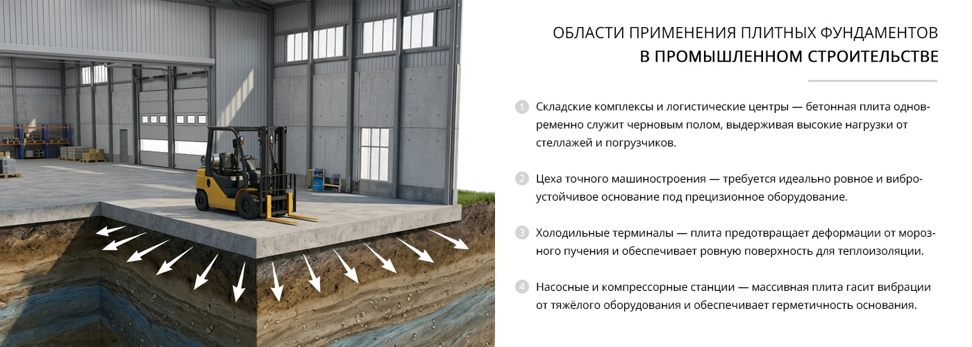 Плитные фундаменты